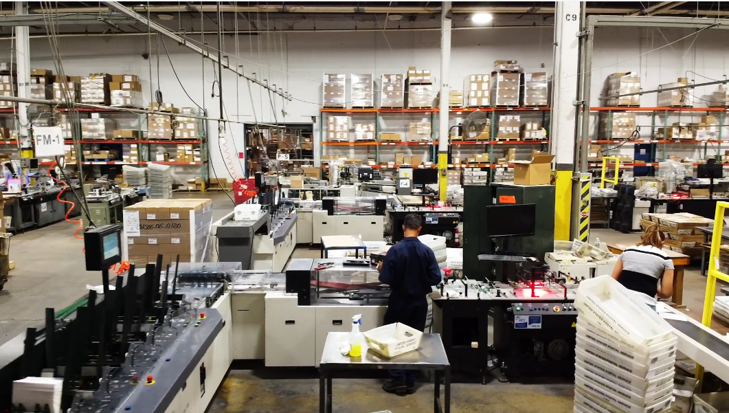 Professional printing equipment producing high-quality marketing materials